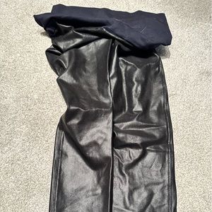 Spanx maternity leather leggings size M